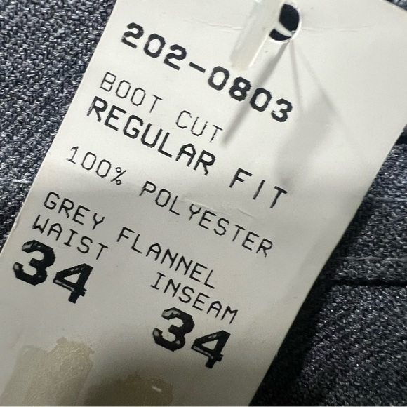 Vintage LEE Riders Gray Polyester Boot JEANS Deadstock USA Made Size 34x34 - Picture 2 of 10